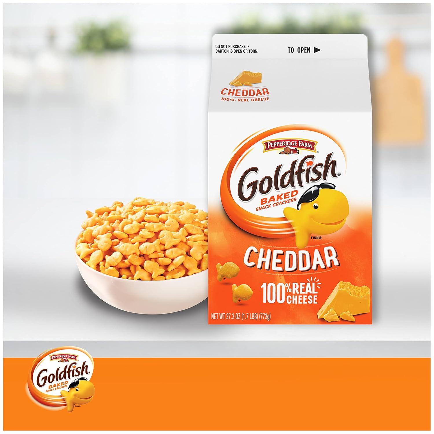 image:imageGoldfish Cheddar Cheese Crackers 273 oz Carton Pack of 6