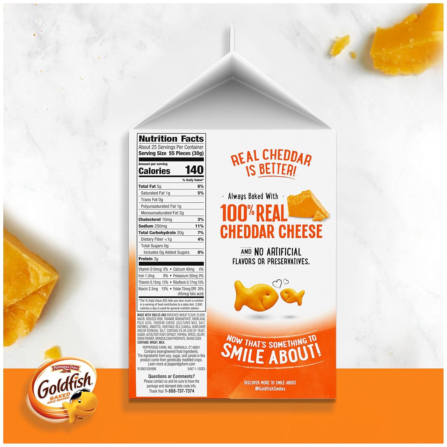 image:imageGoldfish Cheddar Cheese Crackers 273 oz Carton Pack of 6