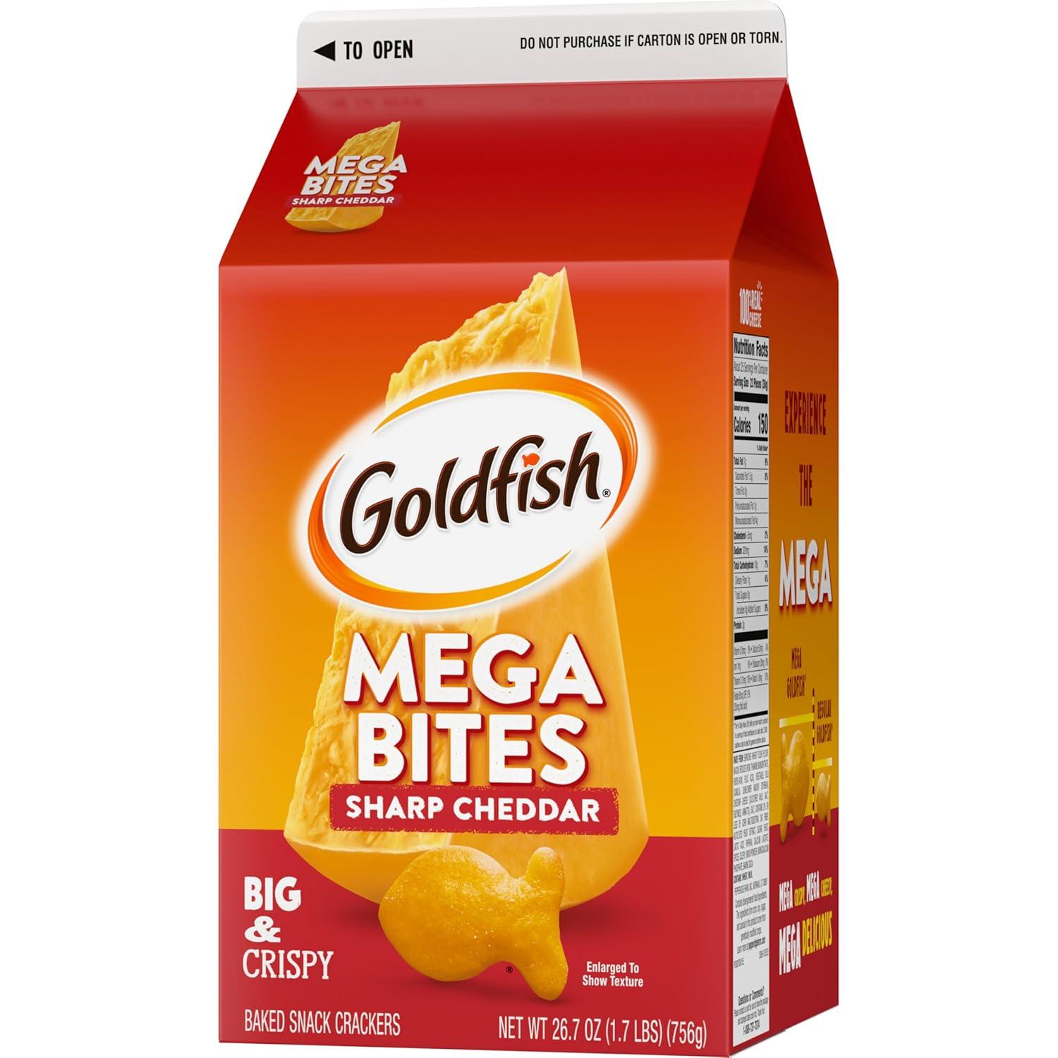 image:imageGoldfish Colors Cheddar Cheese Crackers Baked Snack Crackers 66 oz Bag Pack of 6Sharp Cheddar