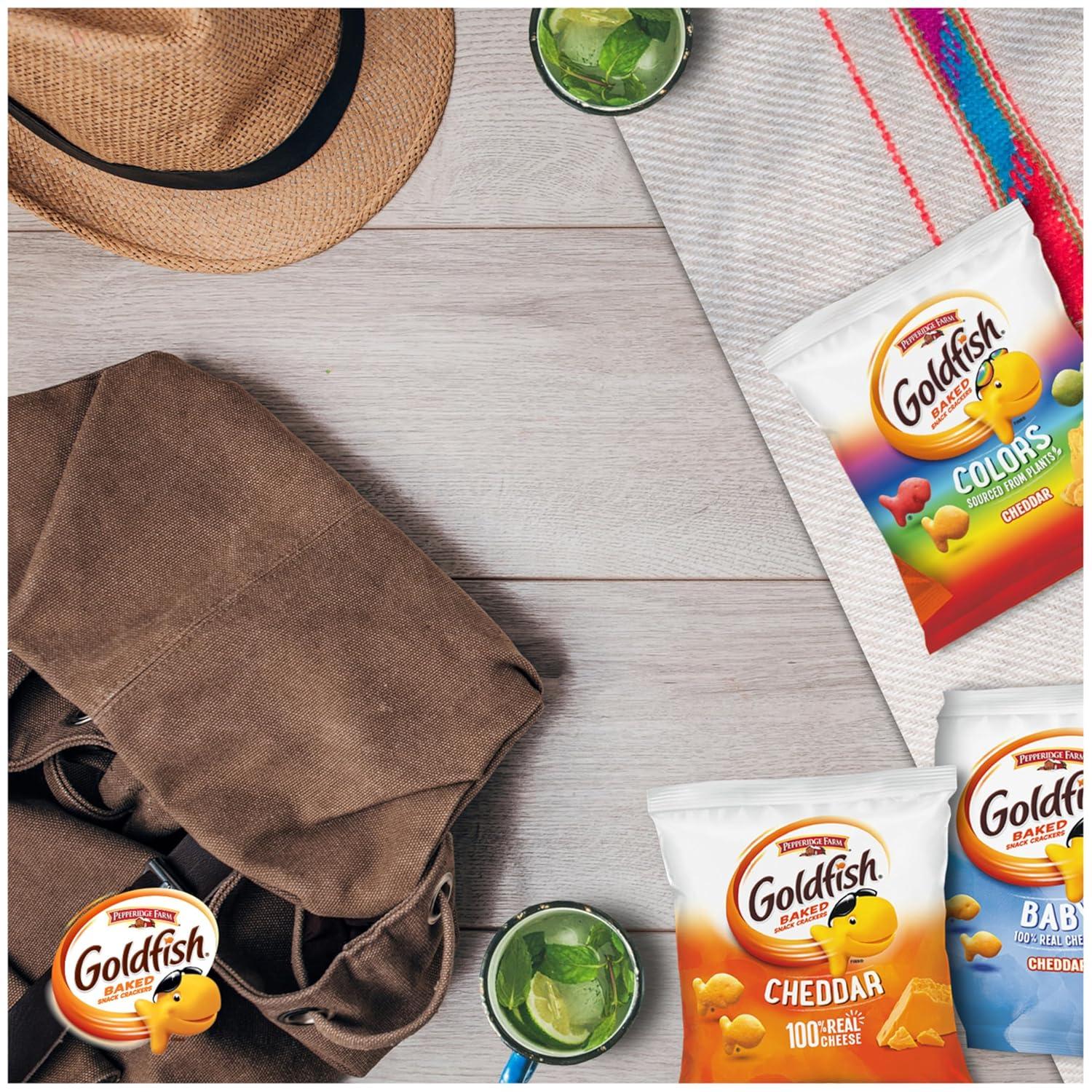 image:imageGoldfish Family Faves Crackers Cheddar Colors and Baby Crackers Snack Packs 20Ct Variety Pack