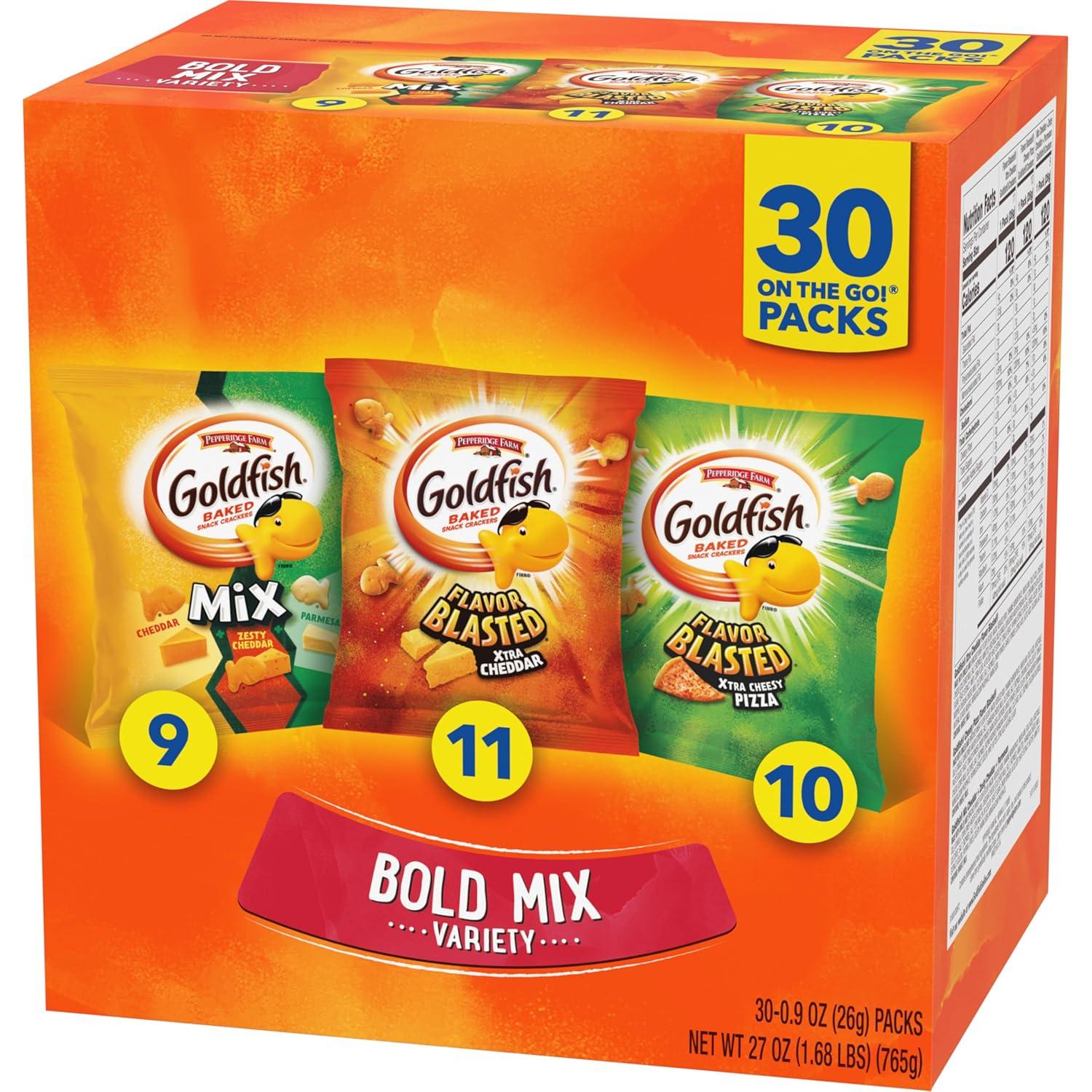image:imageGoldfish Valentines Day Strawberry Shortcake Flavored Baked Graham Snacks 24 Count 075 OzBold Mix Variety