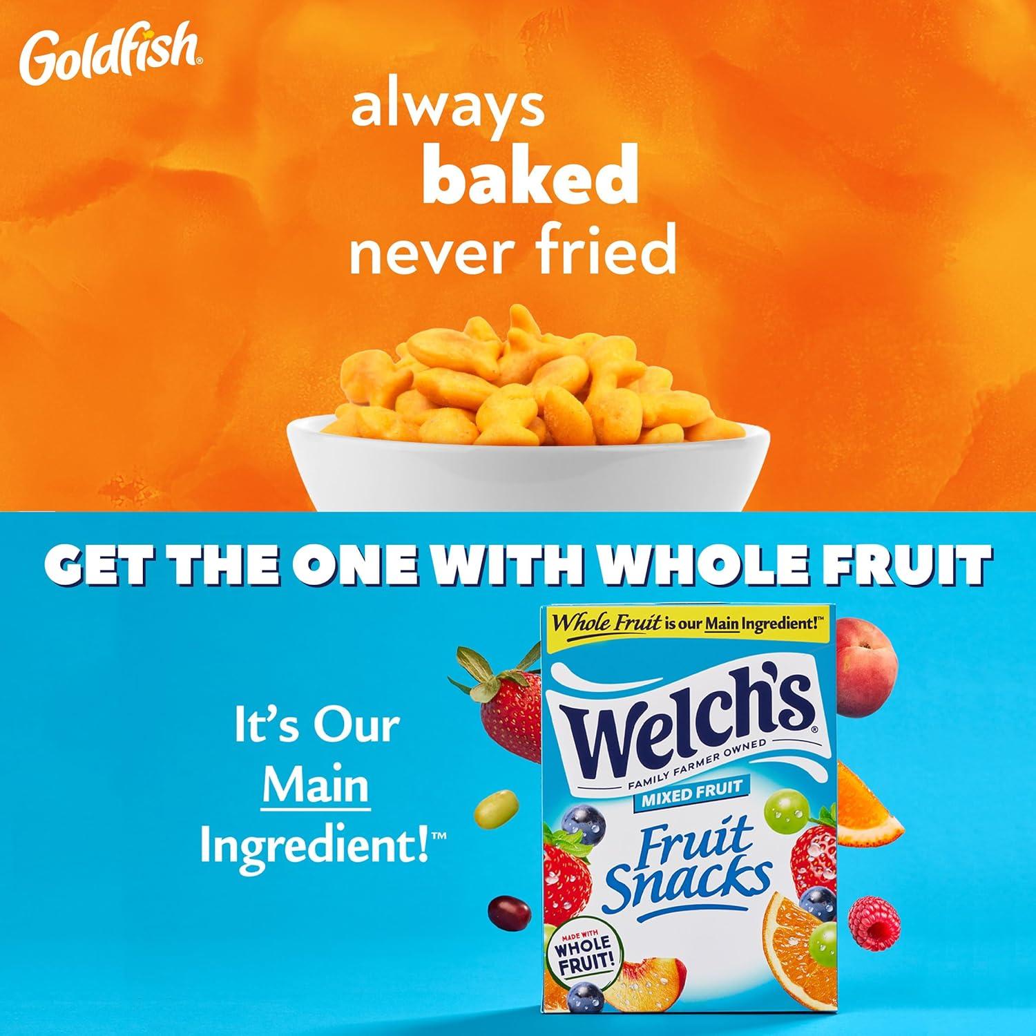 image:imageGoldfish Valentines Day Strawberry Shortcake Flavored Baked Graham Snacks 24 Count 075 OzCheddar Mixed Fruit Snacks