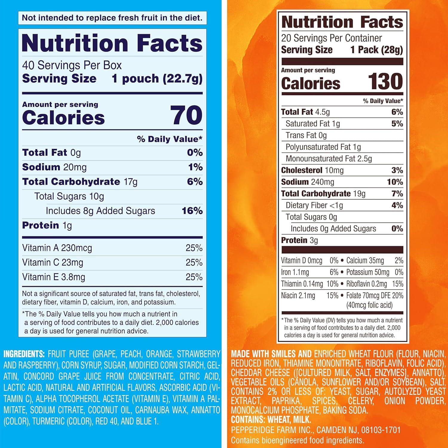 image:imageGoldfish Valentines Day Strawberry Shortcake Flavored Baked Graham Snacks 24 Count 075 OzCheddar Mixed Fruit Snacks