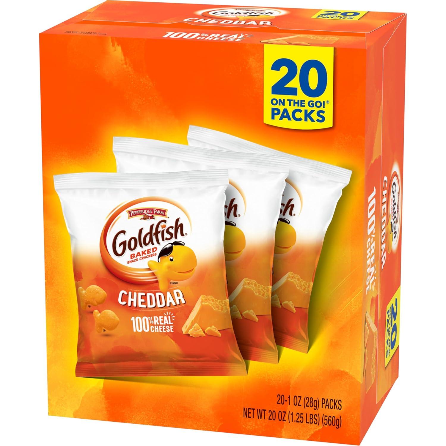 image:imageGoldfish Valentines Day Strawberry Shortcake Flavored Baked Graham Snacks 24 Count 075 OzCheddar