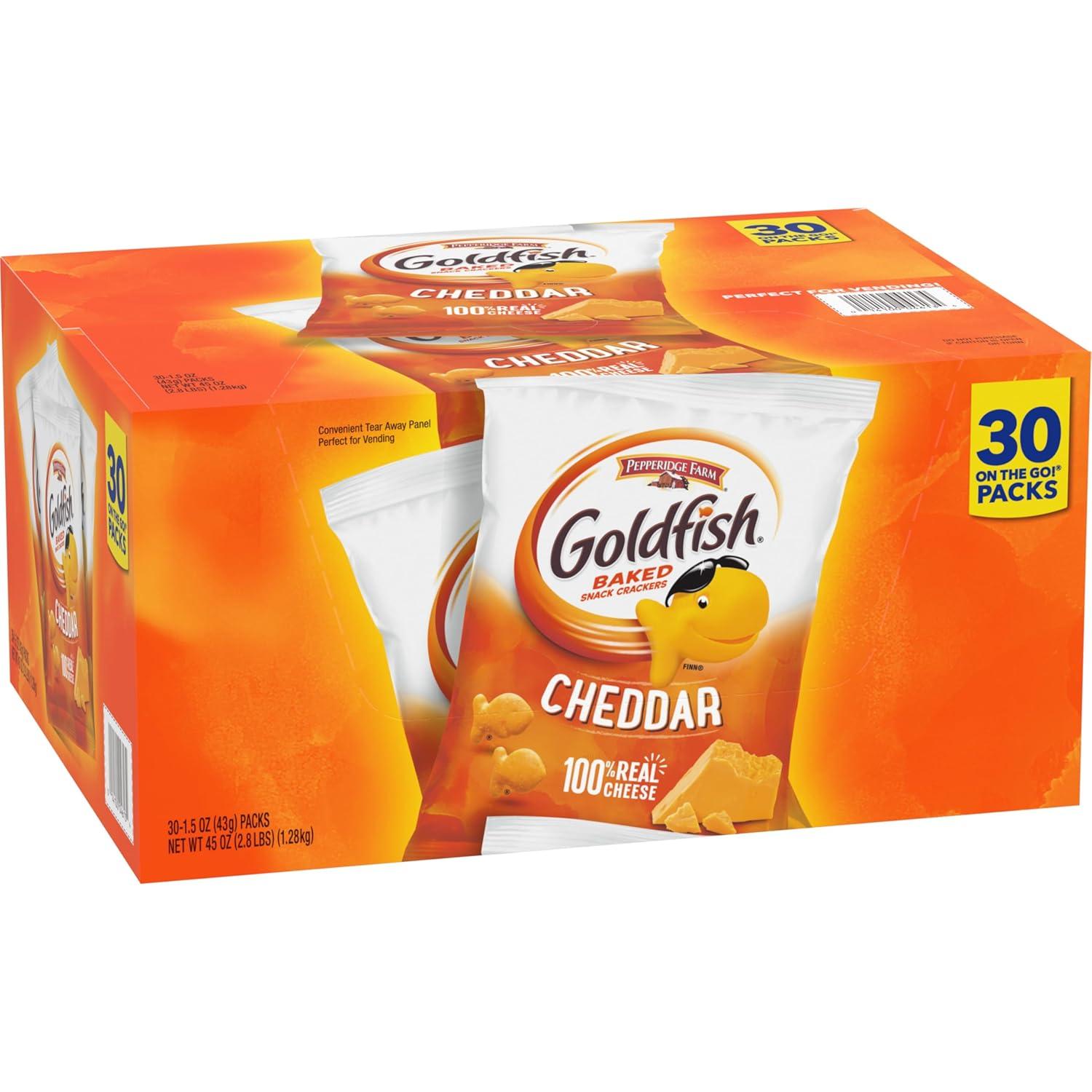 image:imageGoldfish Valentines Day Strawberry Shortcake Flavored Baked Graham Snacks 24 Count 075 OzCheddar