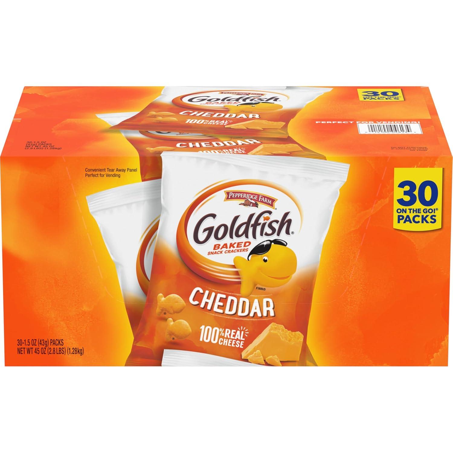 image:imageGoldfish Valentines Day Strawberry Shortcake Flavored Baked Graham Snacks 24 Count 075 OzCheddar
