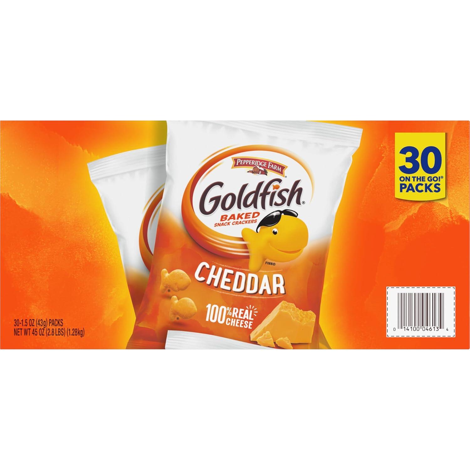image:imageGoldfish Valentines Day Strawberry Shortcake Flavored Baked Graham Snacks 24 Count 075 OzCheddar