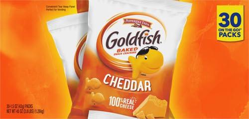 image:imageGoldfish Valentines Day Strawberry Shortcake Flavored Baked Graham Snacks 24 Count 075 OzCheddar
