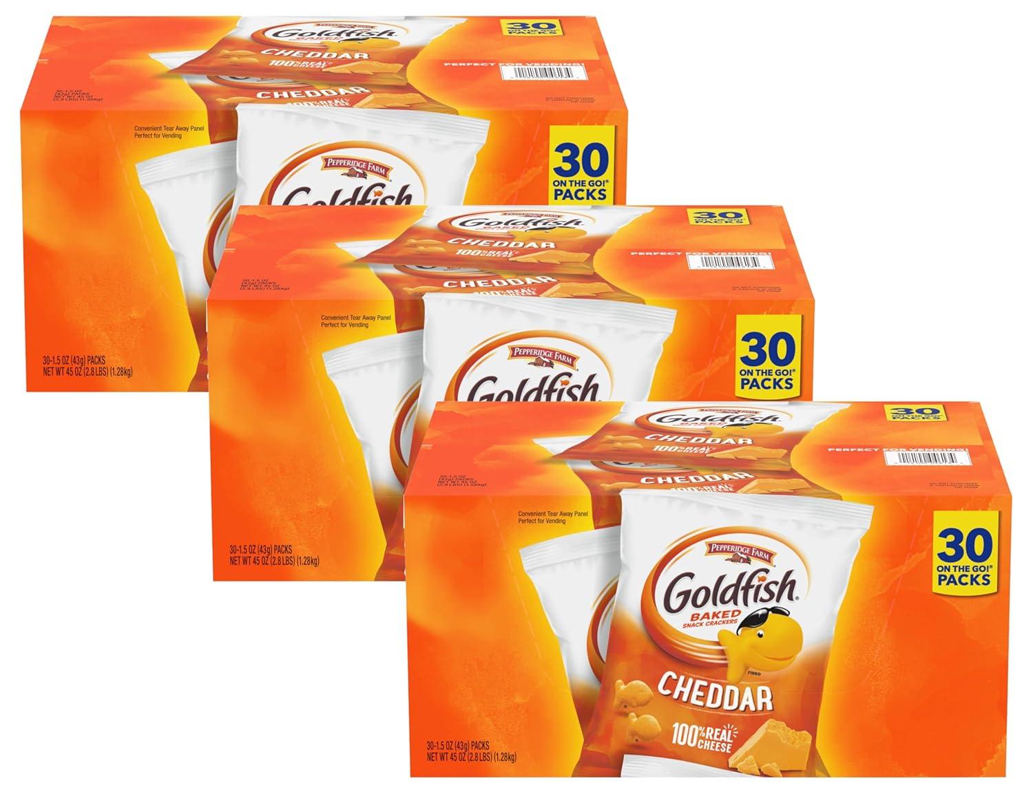 image:imageGoldfish Valentines Day Strawberry Shortcake Flavored Baked Graham Snacks 24 Count 075 OzCheddar