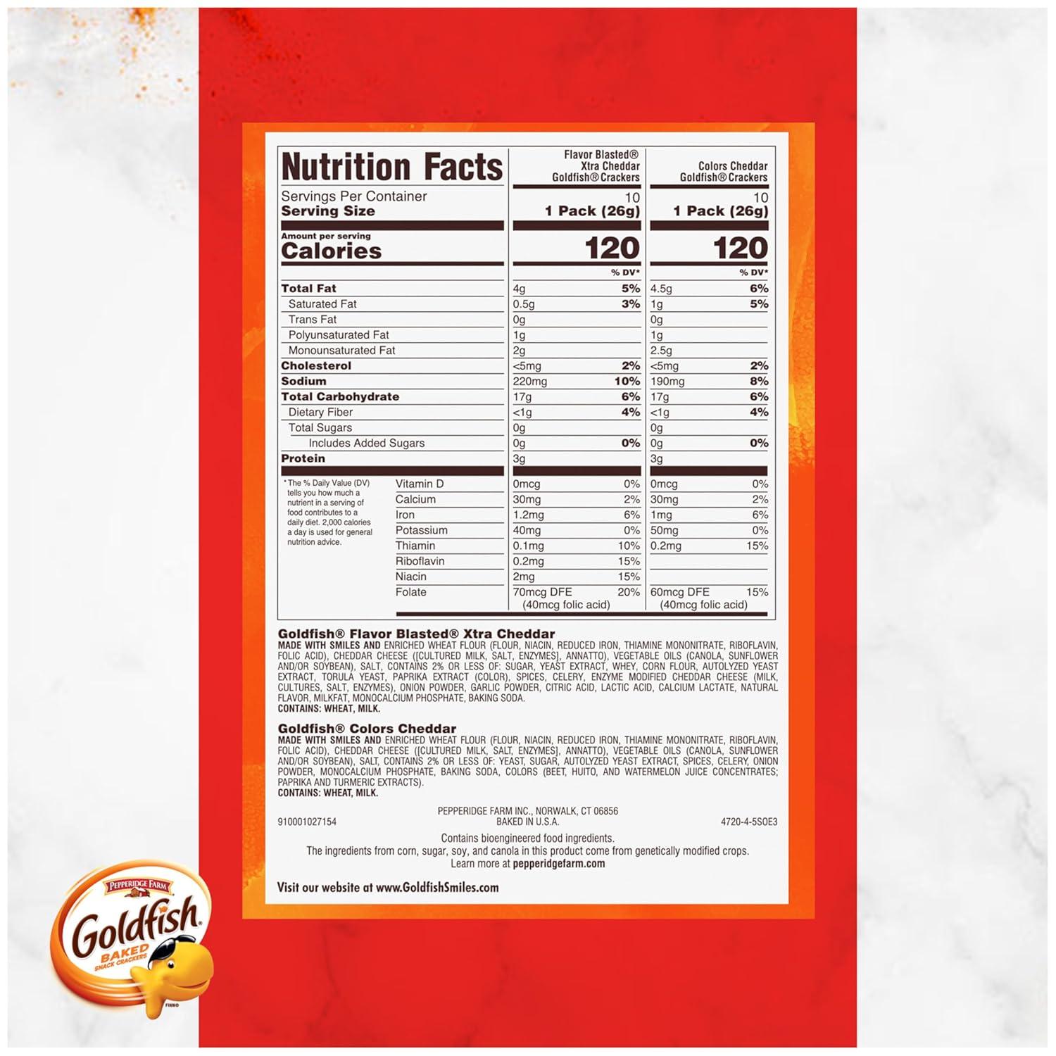 image:imageGoldfish Valentines Day Strawberry Shortcake Flavored Baked Graham Snacks 24 Count 075 OzColors Cheddar and Flavor Blasted Xtra Cheddar