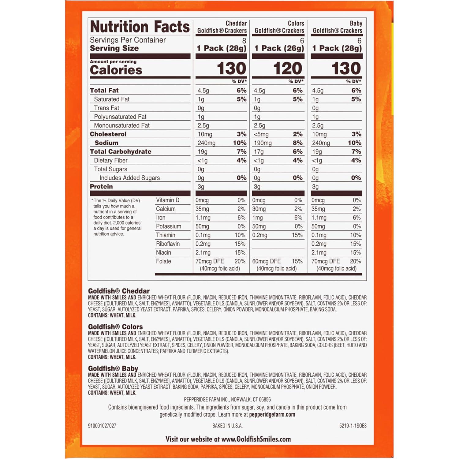 image:imageGoldfish Valentines Day Strawberry Shortcake Flavored Baked Graham Snacks 24 Count 075 OzFamily Faves Variety Pack