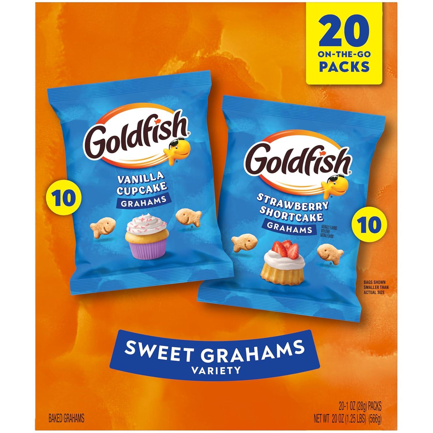 image:imageGoldfish Valentines Day Strawberry Shortcake Flavored Baked Graham Snacks 24 Count 075 OzGrahams Variety