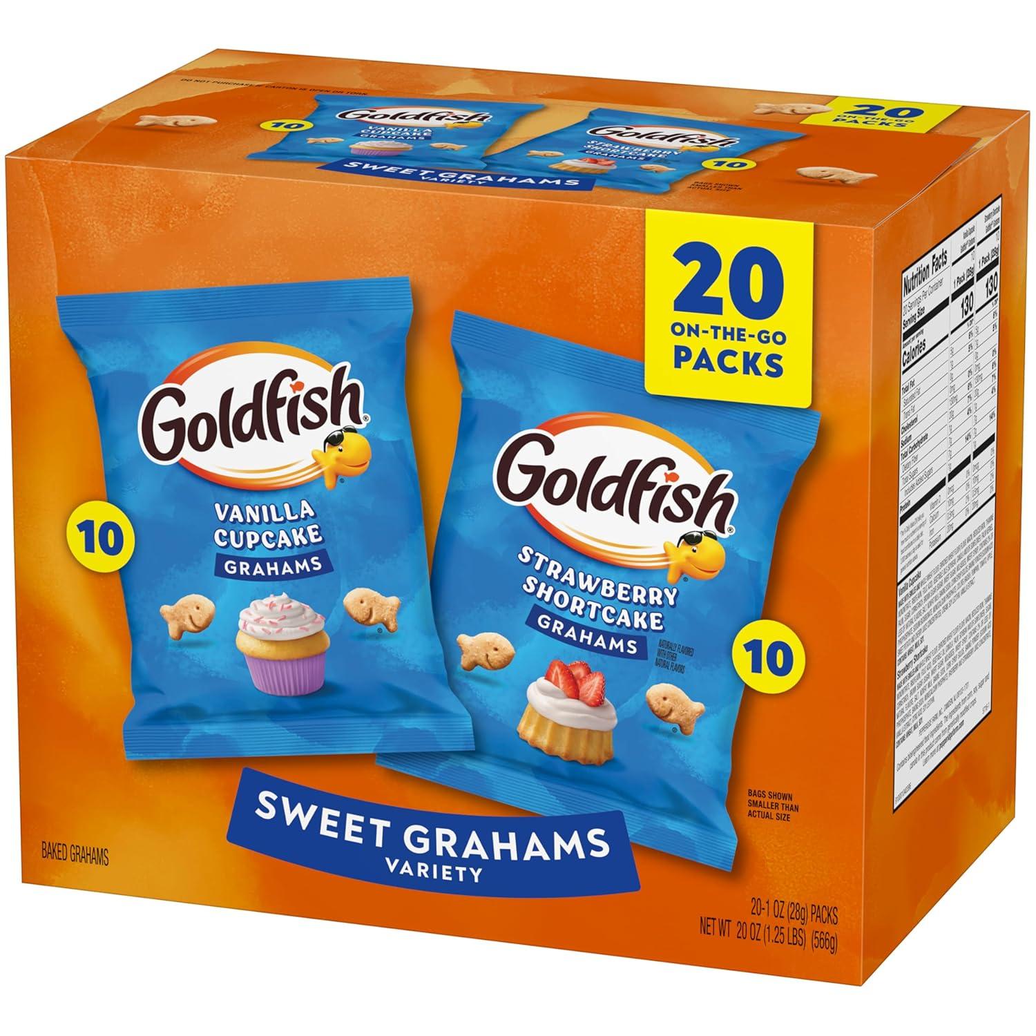 image:imageGoldfish Valentines Day Strawberry Shortcake Flavored Baked Graham Snacks 24 Count 075 OzGrahams Variety