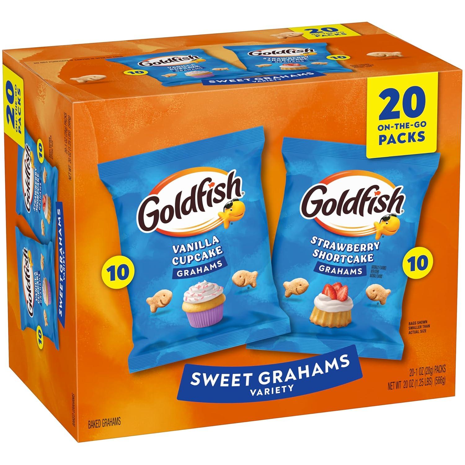 image:imageGoldfish Valentines Day Strawberry Shortcake Flavored Baked Graham Snacks 24 Count 075 OzGrahams Variety