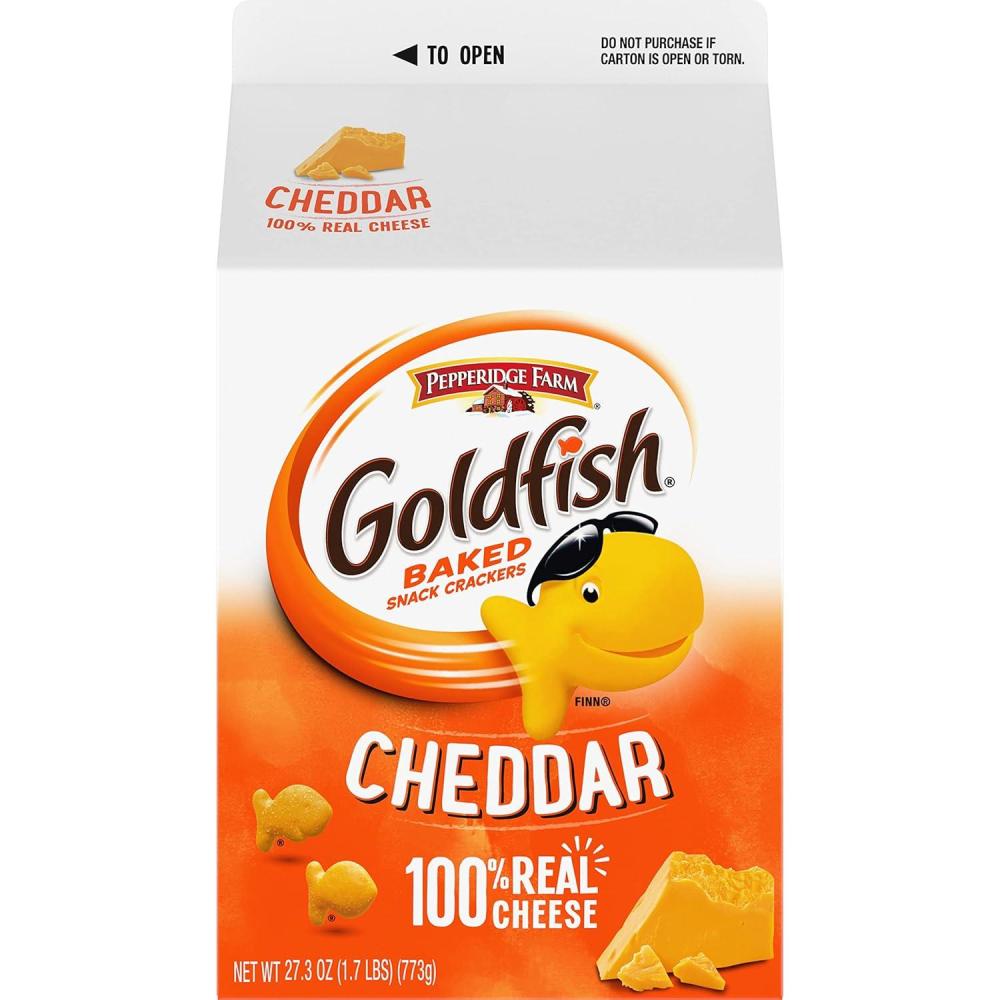 image:imageGoldfish Cheddar Cheese Crackers 273 oz Carton Pack of 6