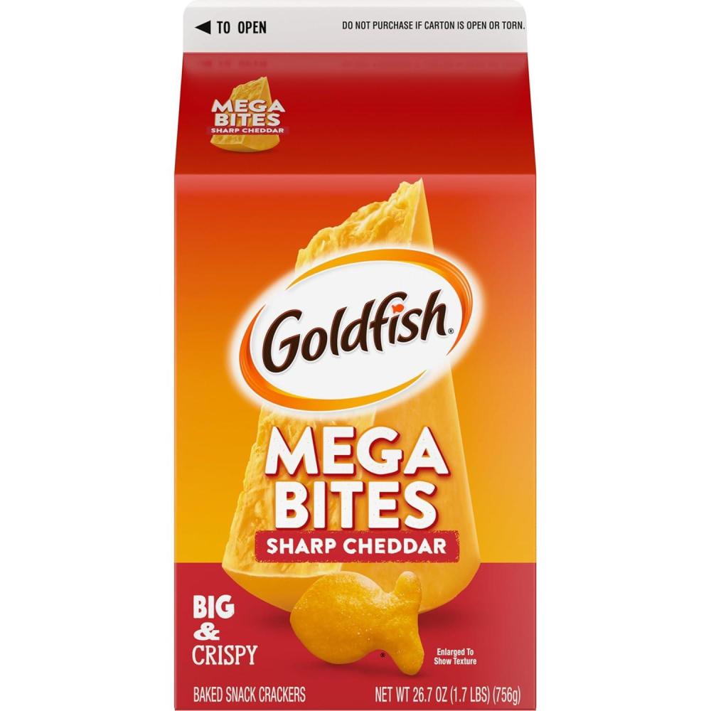 image:imageGoldfish Colors Cheddar Cheese Crackers Baked Snack Crackers 66 oz Bag Pack of 6Sharp Cheddar