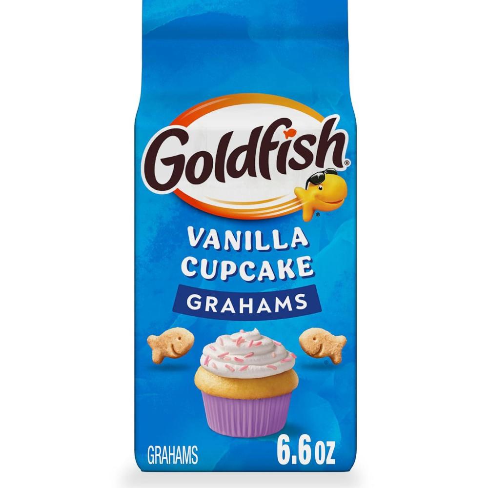 image:imageGoldfish Grahams Cinnamon Roll Baked Snack Crackers 66 Oz BagVanilla Cupcake