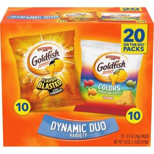 Goldfish Valentine’s Day Strawberry Shortcake Flavored Baked Graham Snacks, 24 Count 0.75 Oz(Colors Cheddar and Flavor Blasted Xtra Cheddar)
