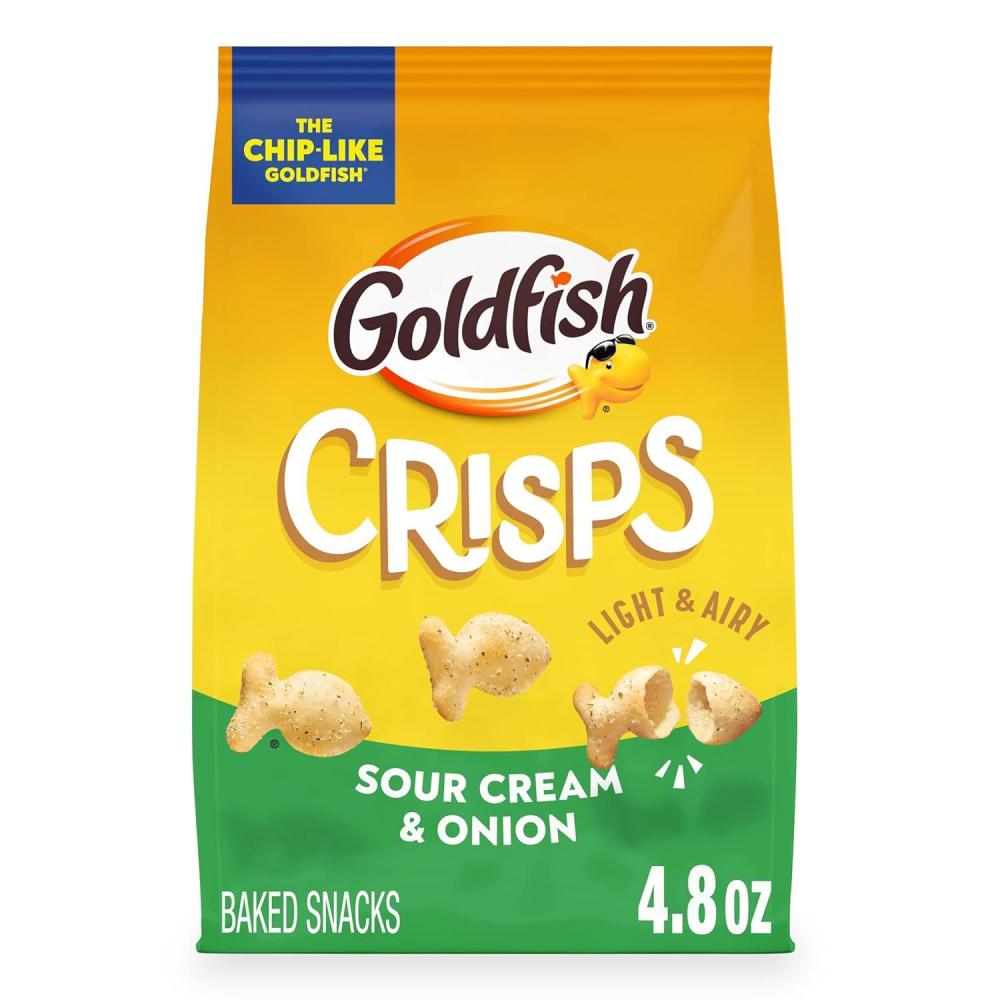 image:imageGoldfish Crisps Barbecue Flavored Baked Chip Crackers 625 Oz BagSour Cream  Onion