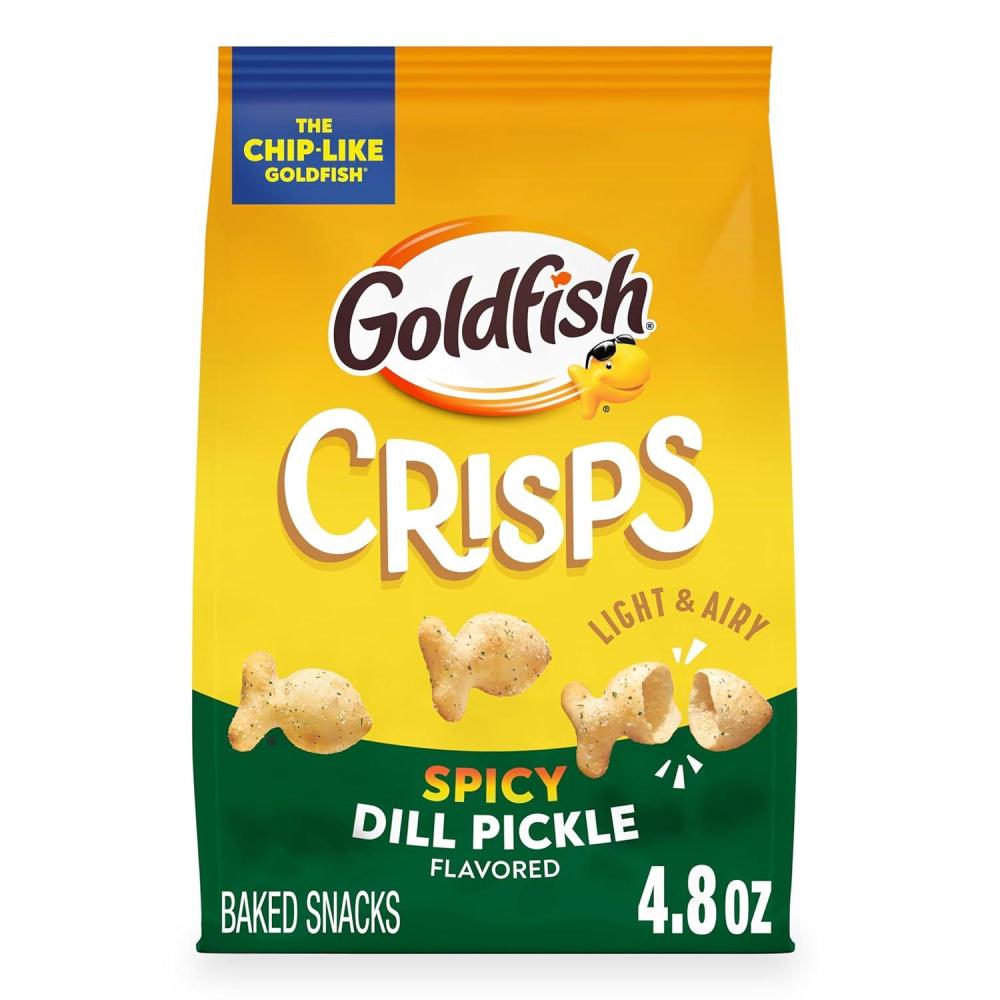 image:imageGoldfish Crisps Barbecue Flavored Baked Chip Crackers 625 Oz BagSpicy Dill Pickle