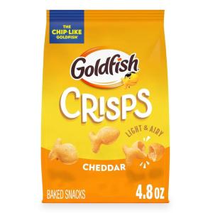 Goldfish Crisps Barbecue Flavored Baked Chip Crackers, 6.25 Oz Bag(Cheddar Cheese)