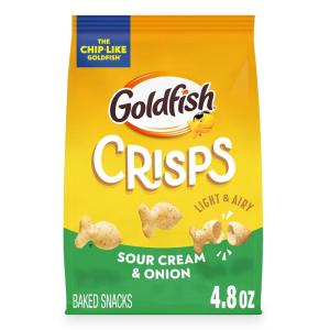 Goldfish Crisps Barbecue Flavored Baked Chip Crackers, 6.25 Oz Bag(Sour Cream & Onion)