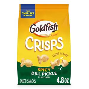 Goldfish Crisps Barbecue Flavored Baked Chip Crackers, 6.25 Oz Bag(Spicy Dill Pickle)