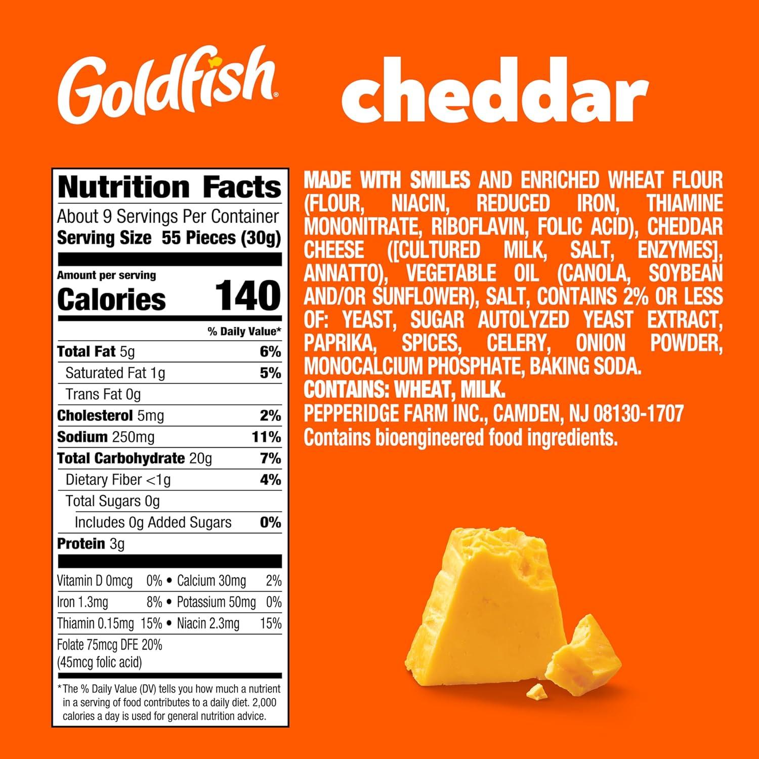image:imageGoldfish Crackers Flavor Blasted Xtra Cheddar Crackers Family Size 10 Oz BagCheddar
