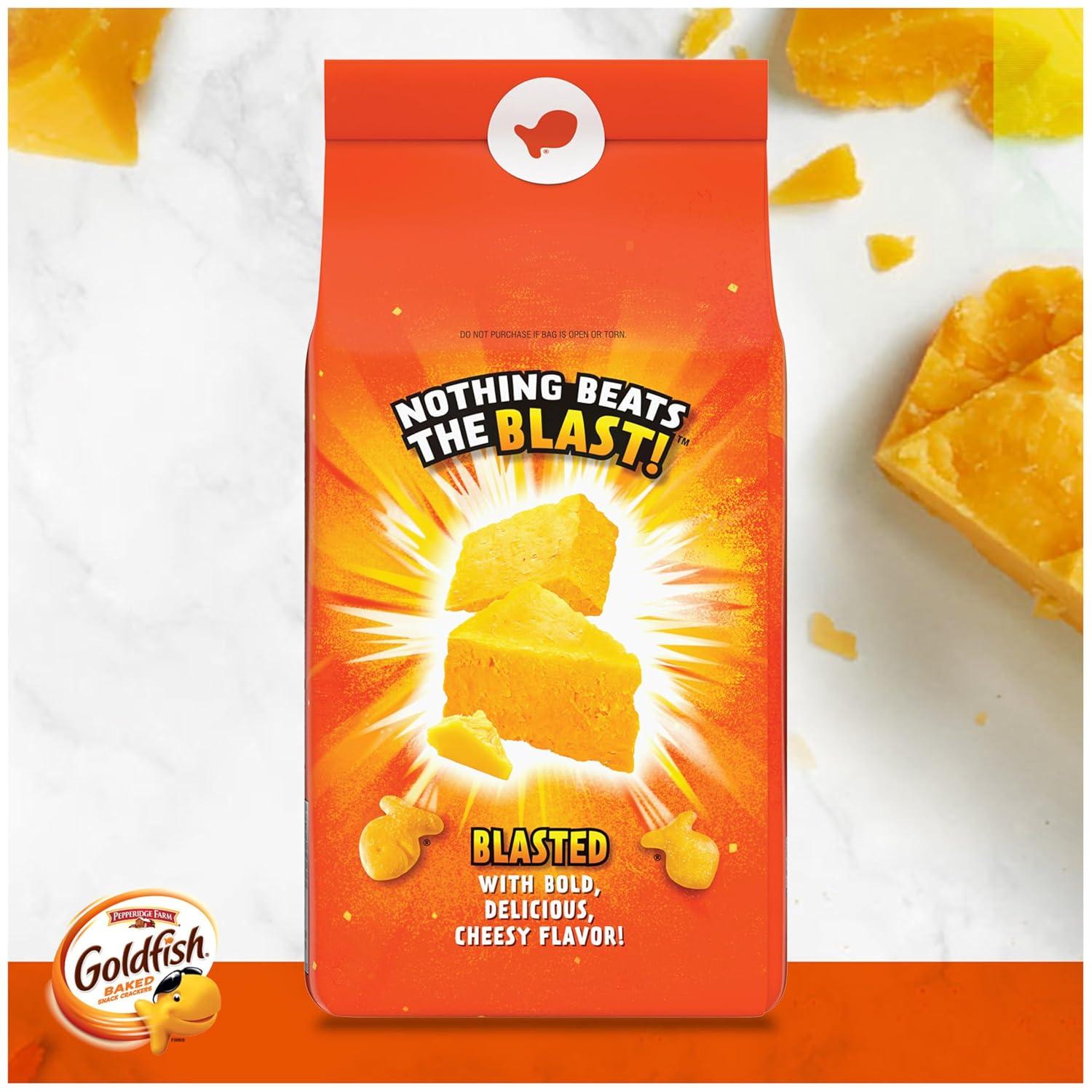 image:imageGoldfish Crackers Flavor Blasted Xtra Cheddar Crackers Family Size 10 Oz BagXtra Cheddar