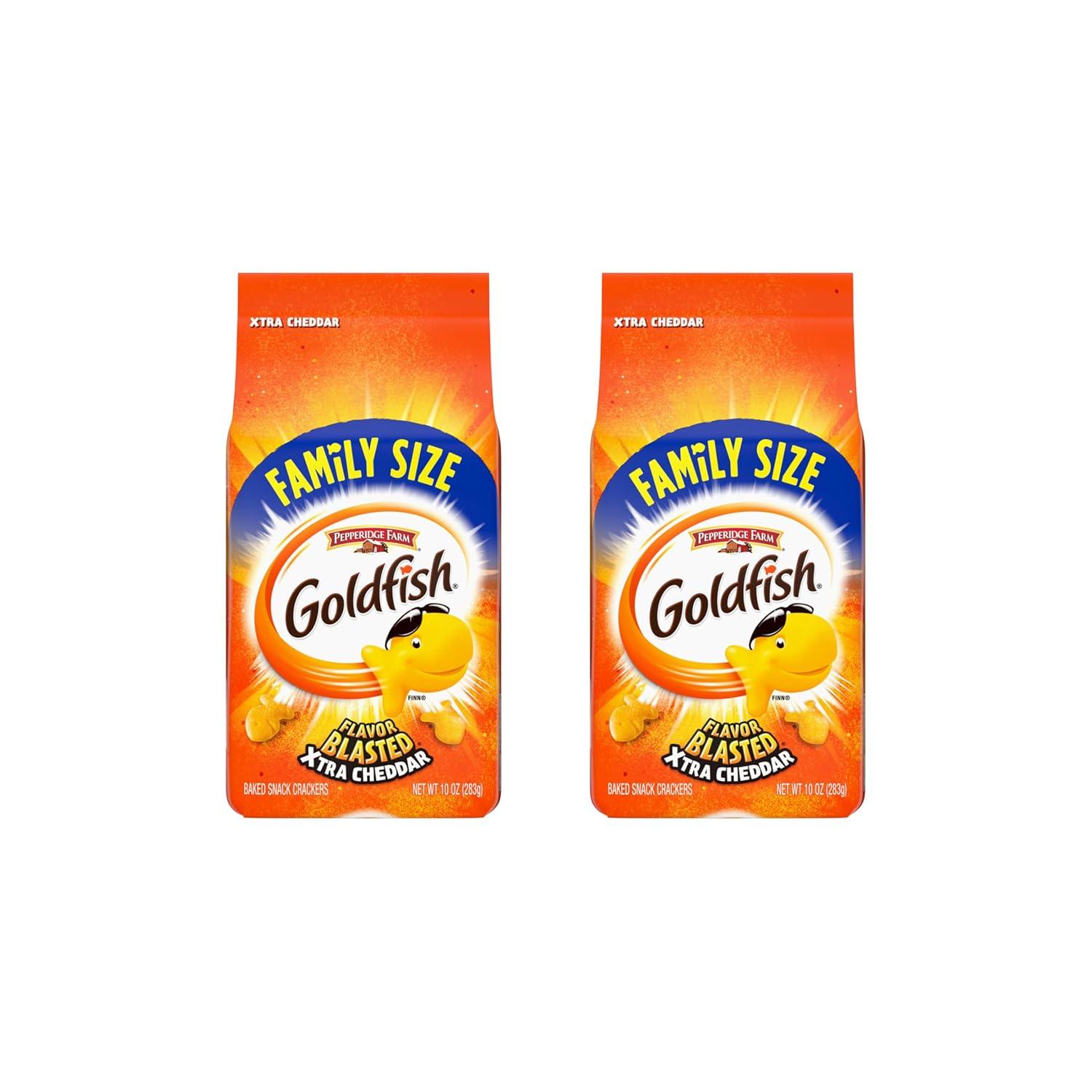 image:imageGoldfish Crackers Flavor Blasted Xtra Cheddar Crackers Family Size 10 Oz BagXtra Cheddar