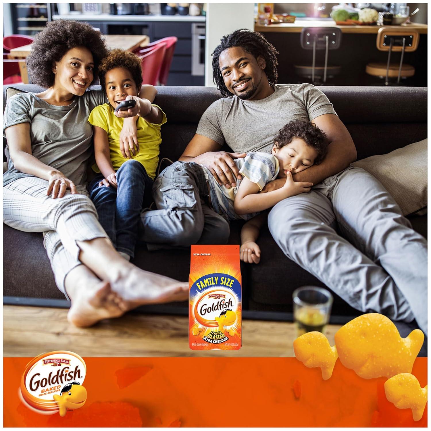 image:imageGoldfish Crackers Flavor Blasted Xtra Cheddar Crackers Family Size 10 Oz BagXtra Cheddar