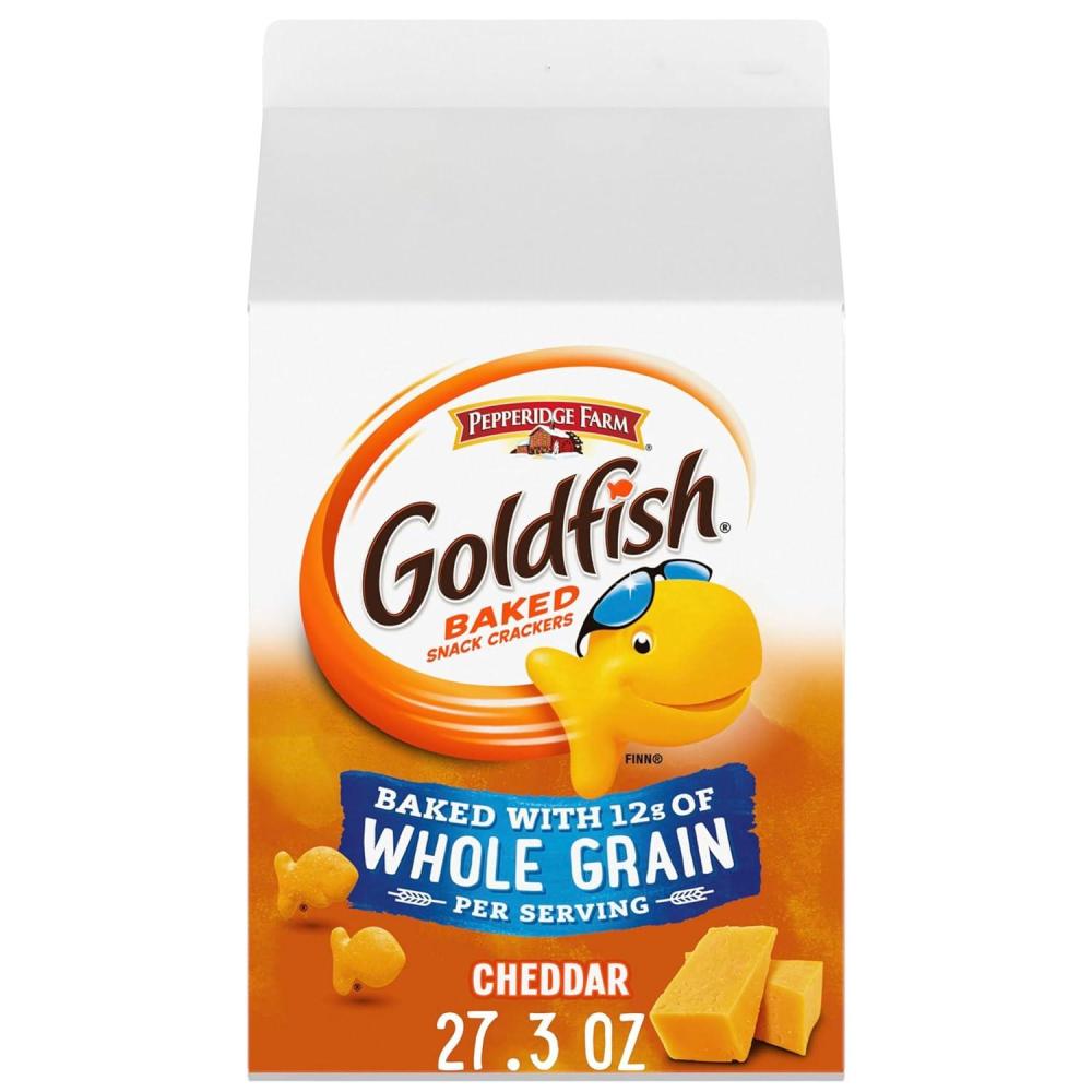 image:imageGoldfish Flavor Blasted Xtra Cheddar Cheese Crackers 273 oz CartonWhole Grain Cheddar