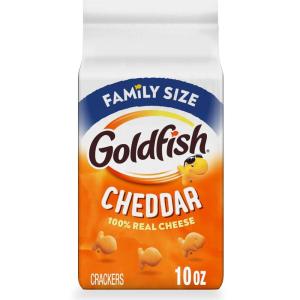 Goldfish Crackers, Flavor Blasted Xtra Cheddar Crackers, Family Size, 10 Oz Bag(Cheddar)