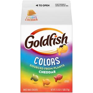 Goldfish Flavor Blasted Xtra Cheddar Cheese Crackers, 27.3 oz Carton(Colors Cheddar)