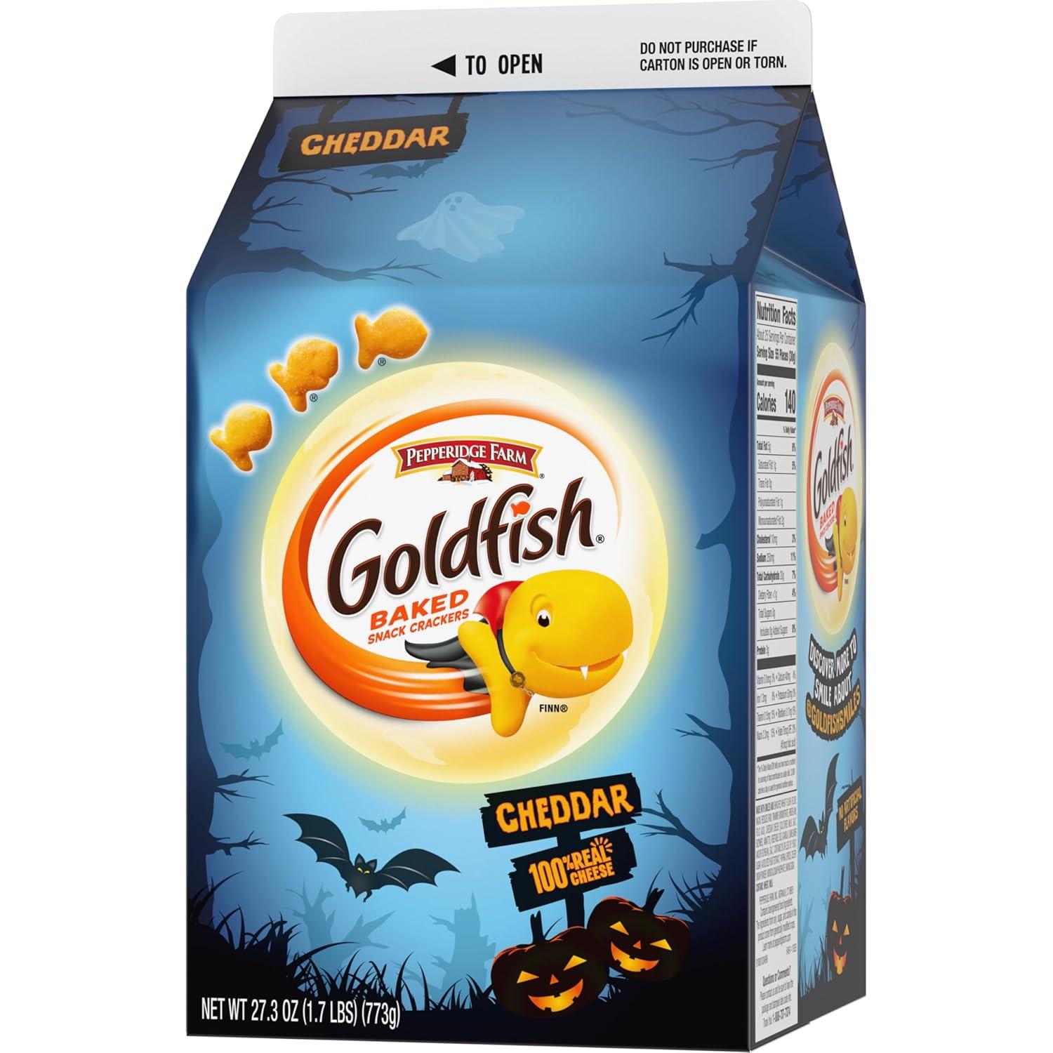image:imageGoldfish Colors Cheddar Cheese Crackers Baked Snack Crackers 30 Oz CartonCheddar Cheese