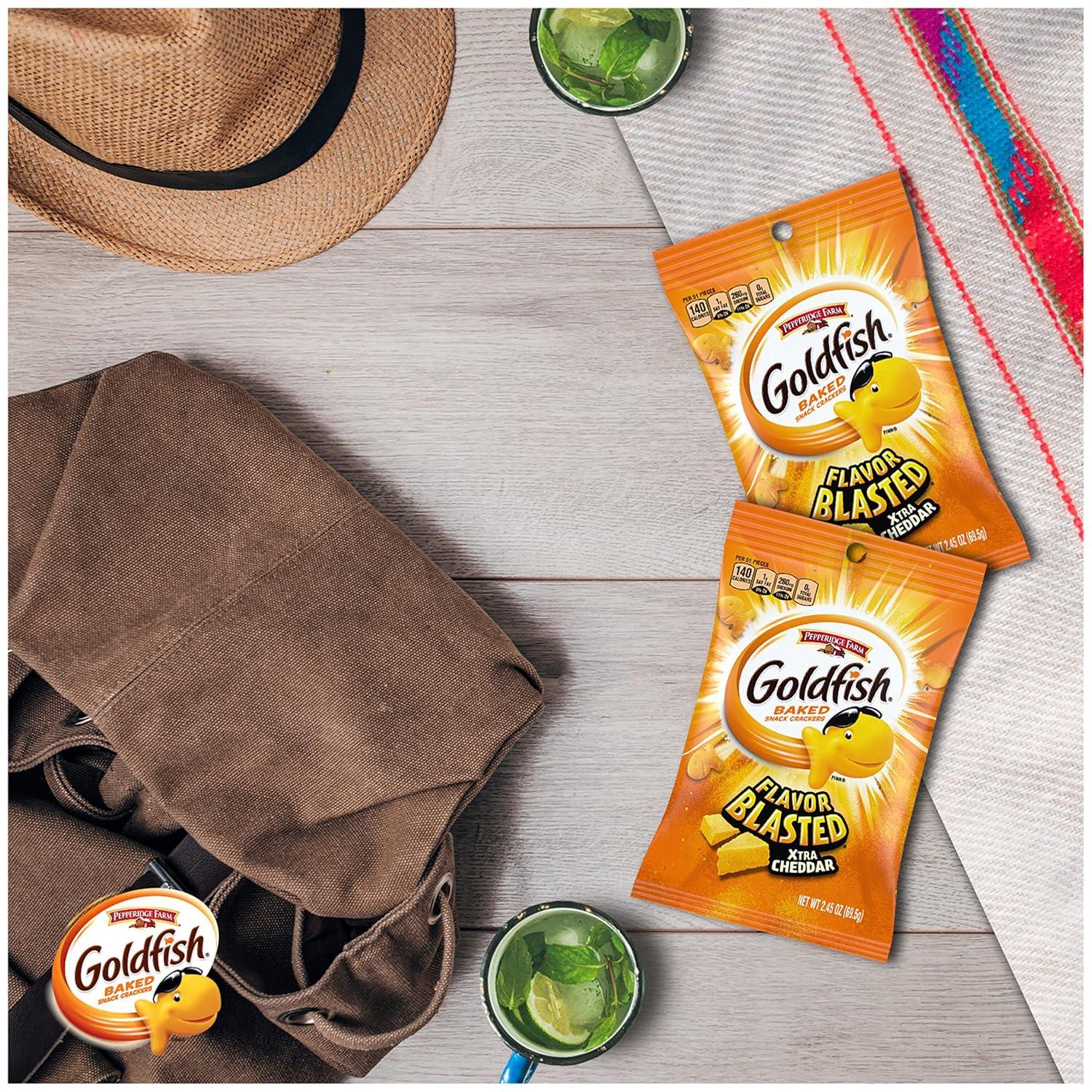 image:imageGoldfish Colors Cheddar Cheese Crackers Baked Snack Crackers 30 Oz CartonXtra Cheddar