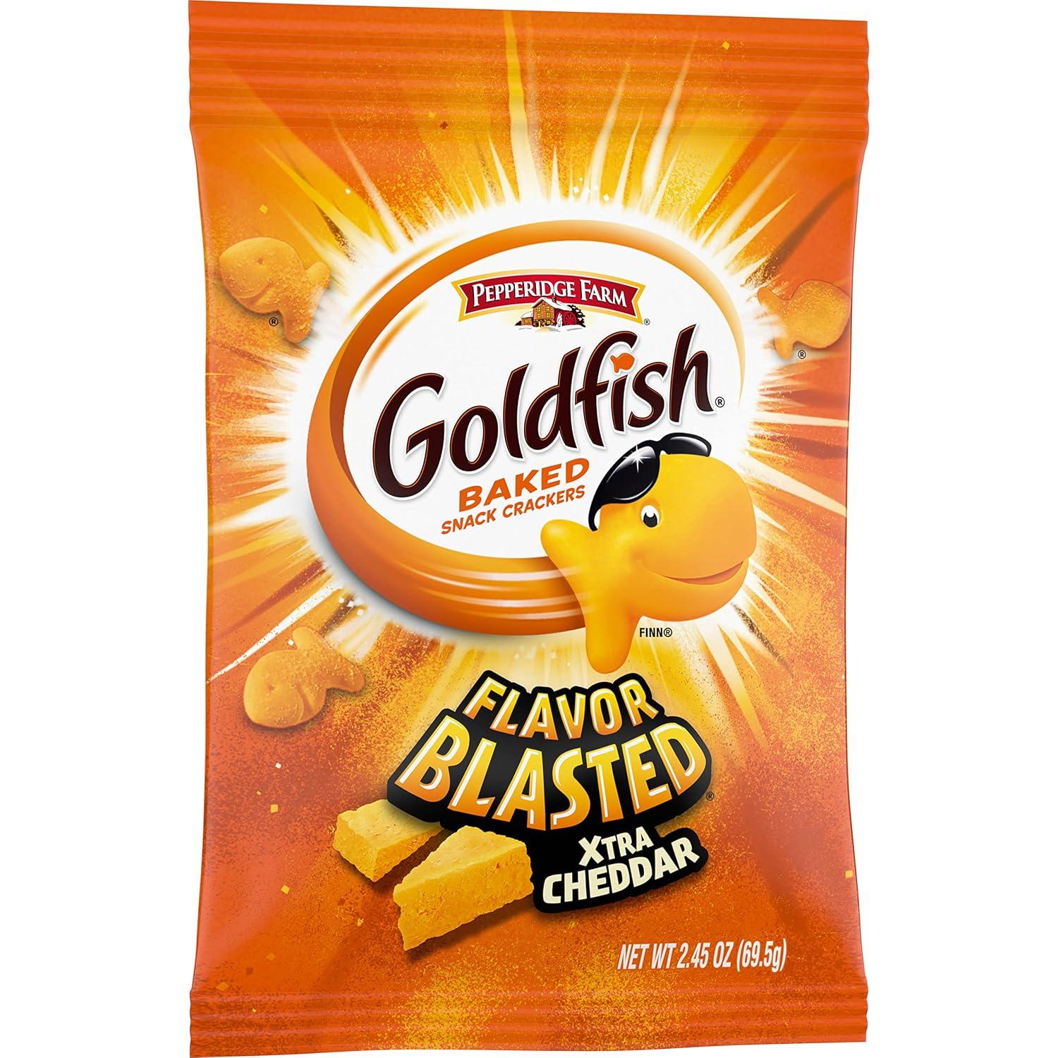 image:imageGoldfish Colors Cheddar Cheese Crackers Baked Snack Crackers 30 Oz CartonXtra Cheddar