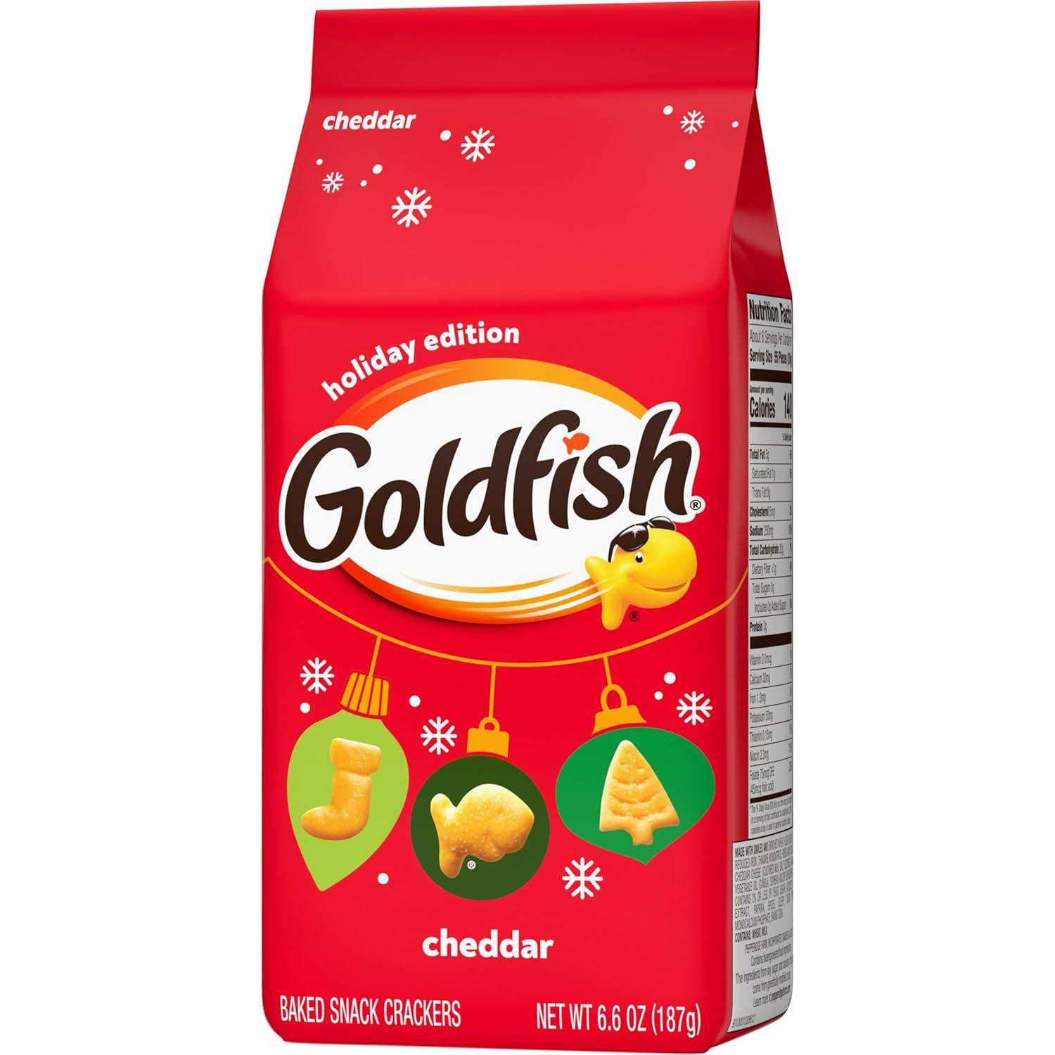 image:imageGoldfish Holiday Shapes Cheddar Crackers 66 Oz Bag66 Ounce Pack of 3