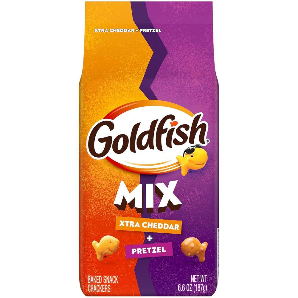 image:imageGoldfish Crackers Mix with Xtra Cheddar and Pretzel Snack Crackers 66 oz bag66 Ounce Pack of 1