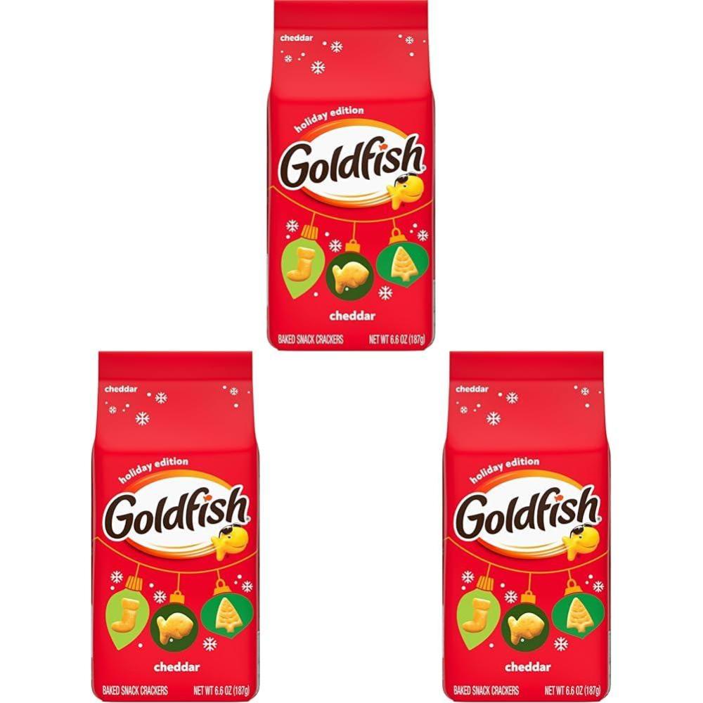 image:imageGoldfish Holiday Shapes Cheddar Crackers 66 Oz Bag66 Ounce Pack of 3